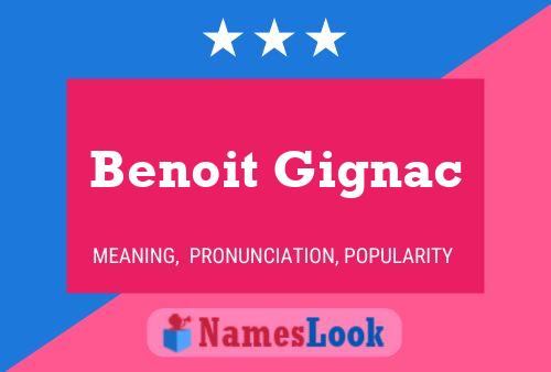 Benoit Gignac 名字海报