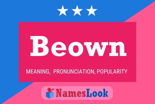 Beown 名字海报