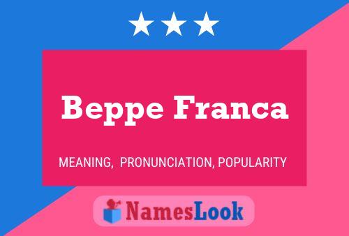 Beppe Franca 名字海报