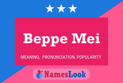 Beppe Mei 名字海报