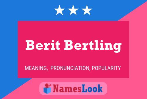 Berit Bertling 名字海报