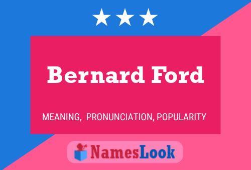 Bernard Ford 名字海报