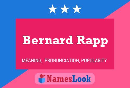 Bernard Rapp 名字海报