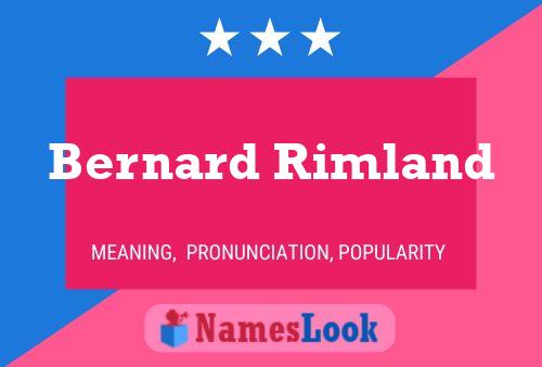 Bernard Rimland 名字海报