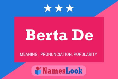 Berta De 名字海报