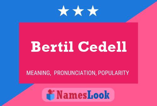 Bertil Cedell 名字海报