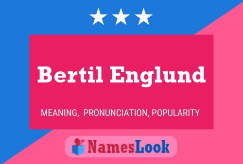 Bertil Englund 名字海报