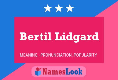 Bertil Lidgard 名字海报