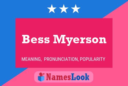 Bess Myerson 名字海报