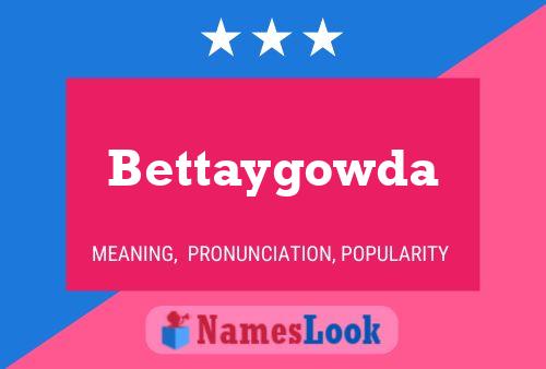 Bettaygowda 名字海报