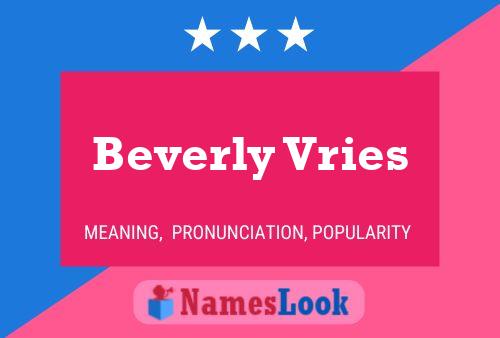 Beverly Vries 名字海报