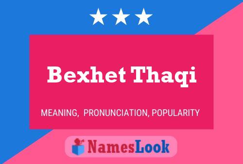 Bexhet Thaqi 名字海报