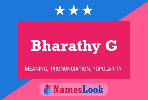 Bharathy G 名字海报