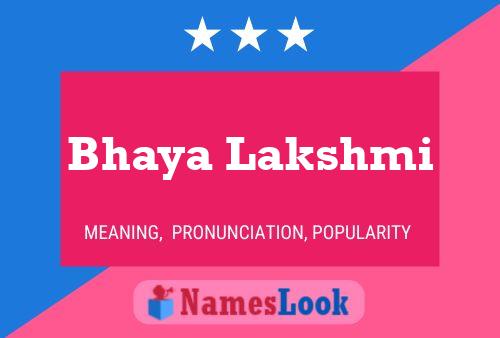 Bhaya Lakshmi 名字海报