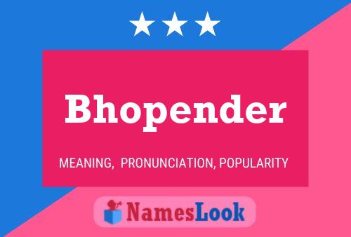 Bhopender 名字海报