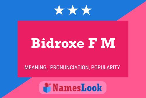 Bidroxe F M 名字海报