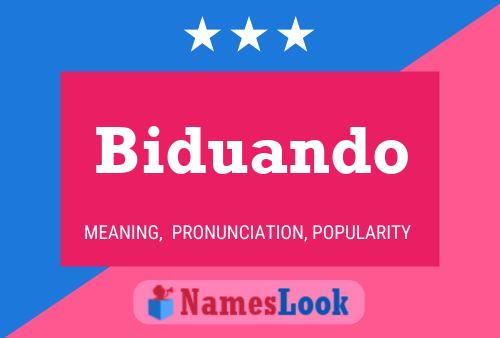 Biduando 名字海报