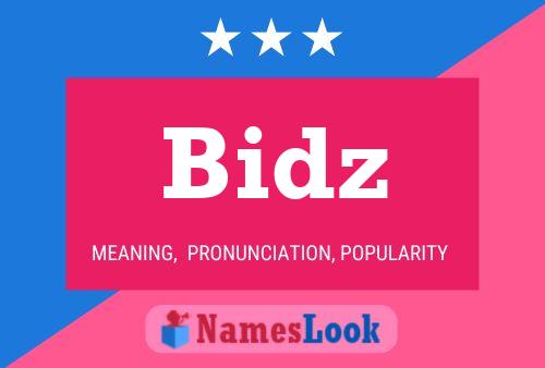 Bidz 名字海报