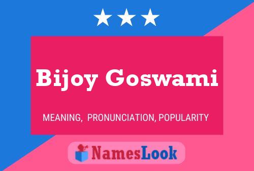 Bijoy Goswami 名字海报