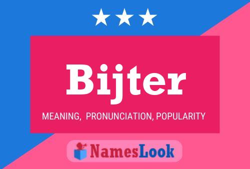 Bijter 名字海报