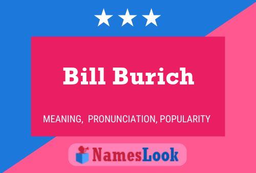 Bill Burich 名字海报