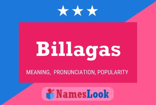 Billagas 名字海报