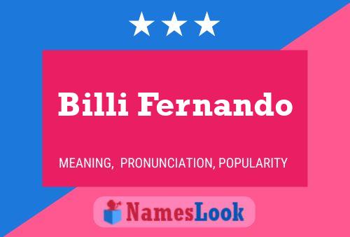 Billi Fernando 名字海报