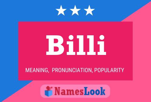 Billi 名字海报