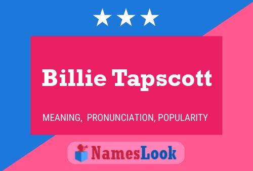 Billie Tapscott 名字海报