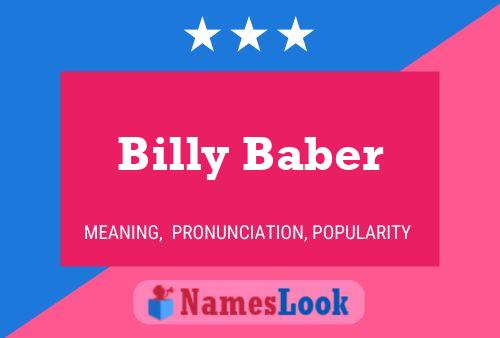 Billy Baber 名字海报