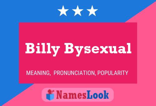 Billy Bysexual 名字海报