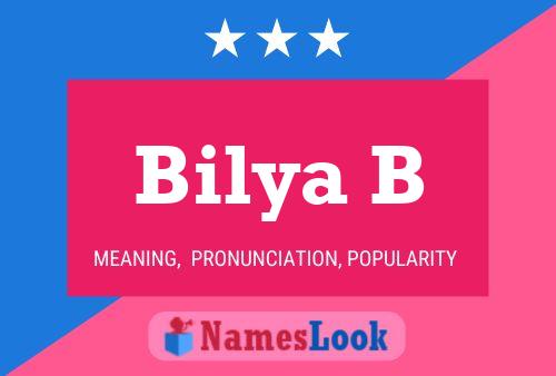 Bilya B 名字海报