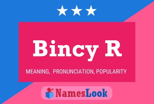 Bincy R 名字海报