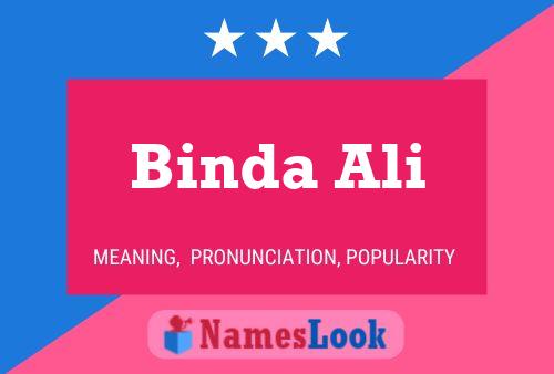 Binda Ali 名字海报