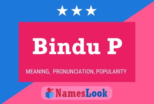 Bindu P 名字海报