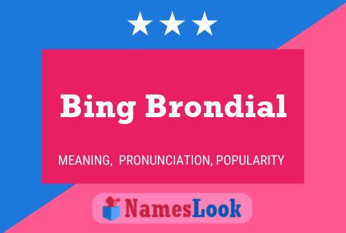 Bing Brondial 名字海报