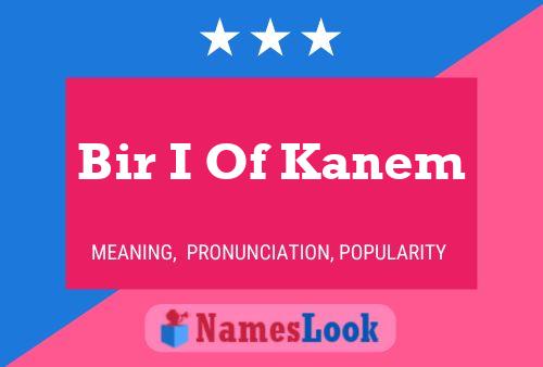 Bir I Of Kanem 名字海报