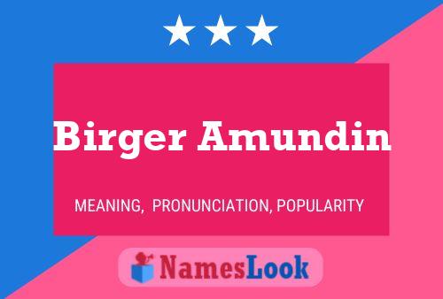 Birger Amundin 名字海报