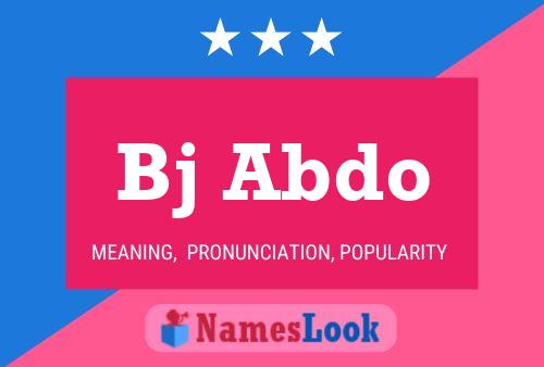 Bj Abdo 名字海报