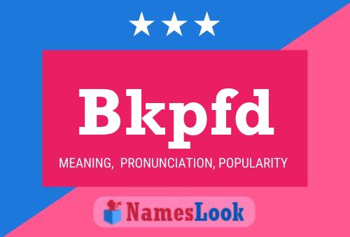 Bkpfd 名字海报