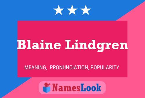 Blaine Lindgren 名字海报