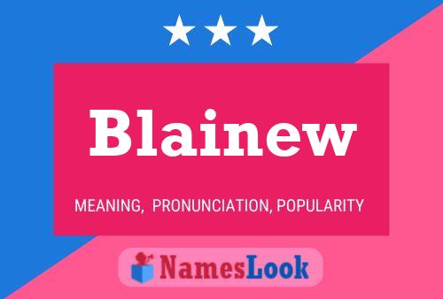 Blainew 名字海报