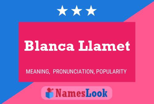 Blanca Llamet 名字海报