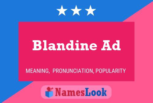 Blandine Ad 名字海报