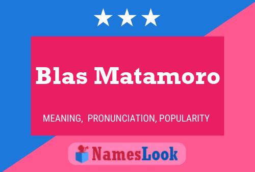 Blas Matamoro 名字海报