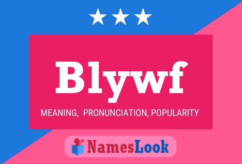 Blywf 名字海报