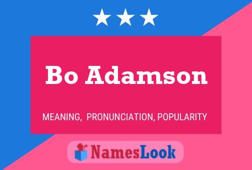 Bo Adamson 名字海报