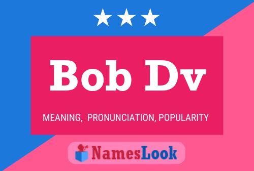 Bob Dv 名字海报