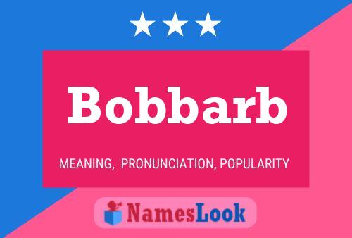 Bobbarb 名字海报