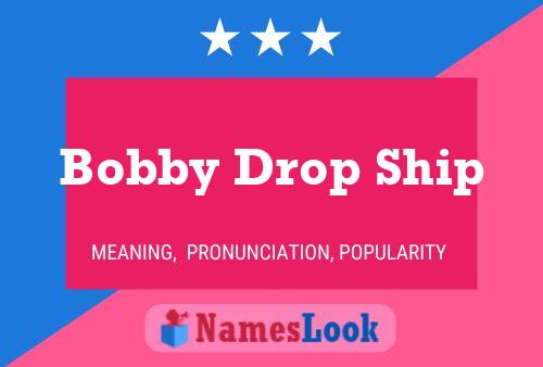 Bobby Drop Ship 名字海报